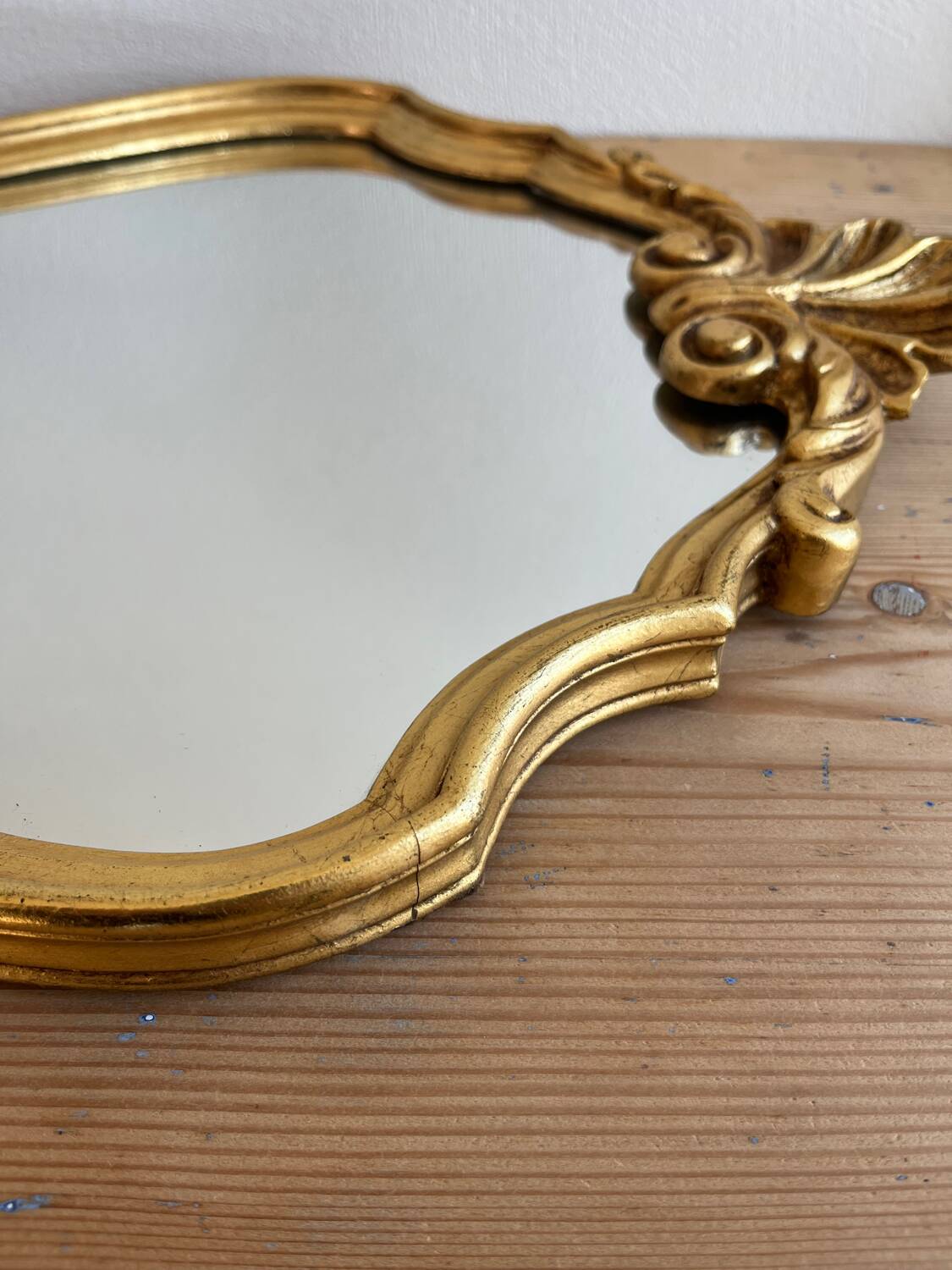 Vintage baroque style gilded mirror