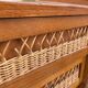 Commode en rotin et bois vintage