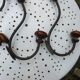 Lot de 3 porte-manteaux double patères bistrot bois et métal