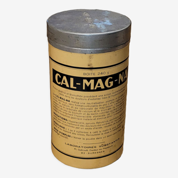 Ancienne boite de médicaments Cal-mag-na