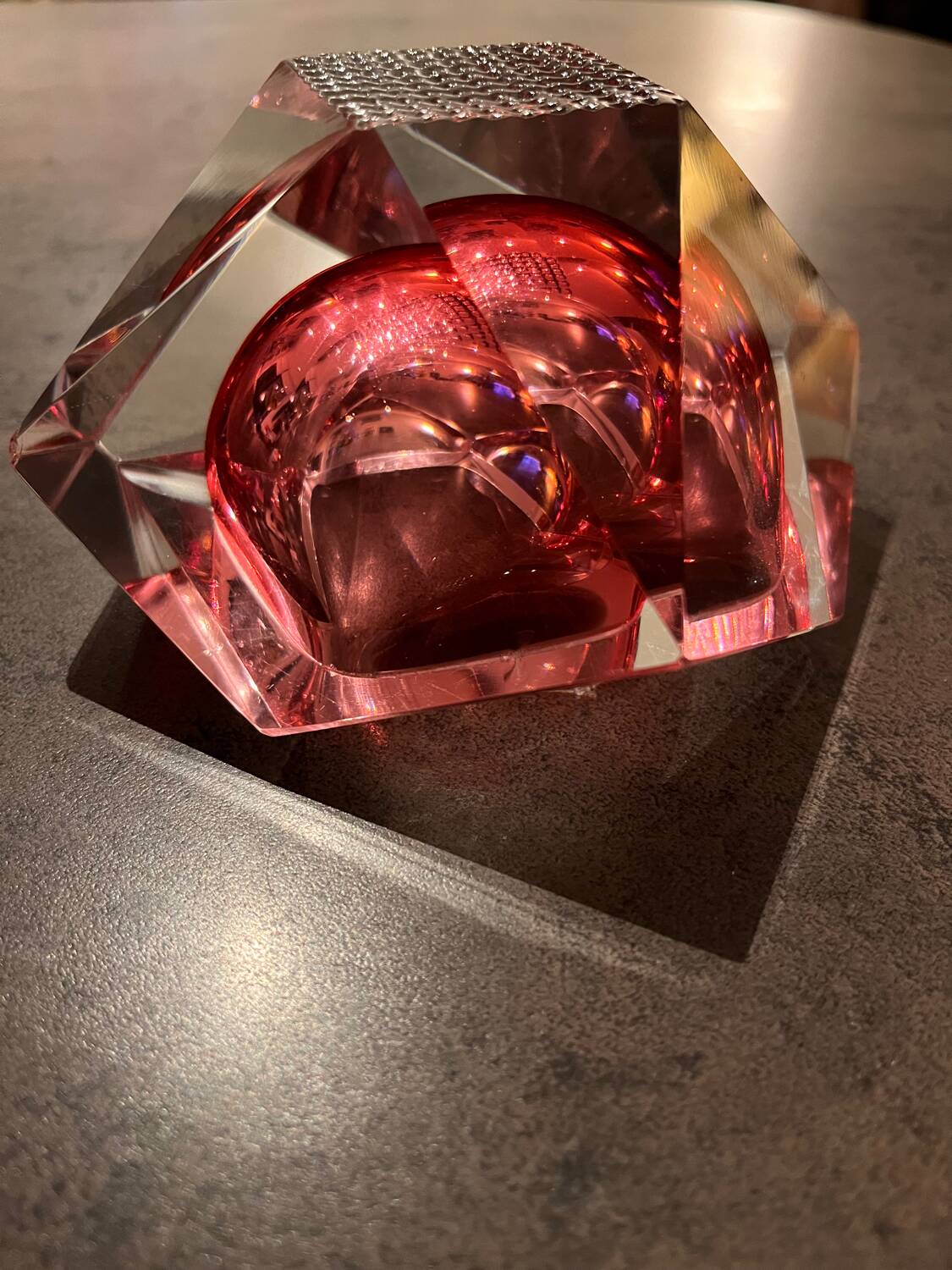Sommerso Flavio Poli ashtray for Seguso, Murano 60s