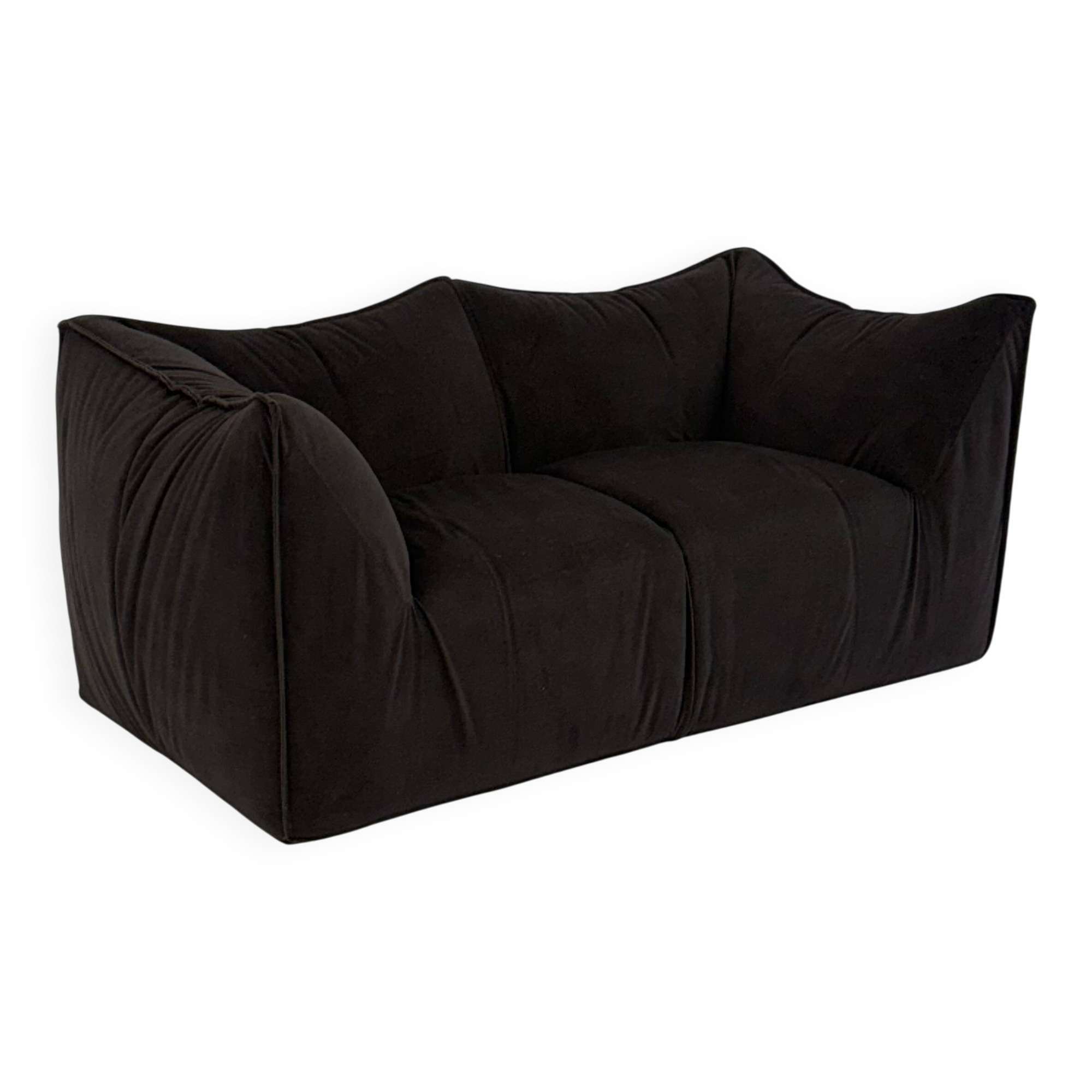Vintage Bambole sofa in dark brown by Mario Bellini for B&B Italia