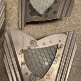 Lot of ten wall sconces industrial design steel