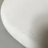 White monobloc design chair by Verner Panton, white edition Vitra.