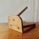 Antique tabouret de ferme en bois tripode