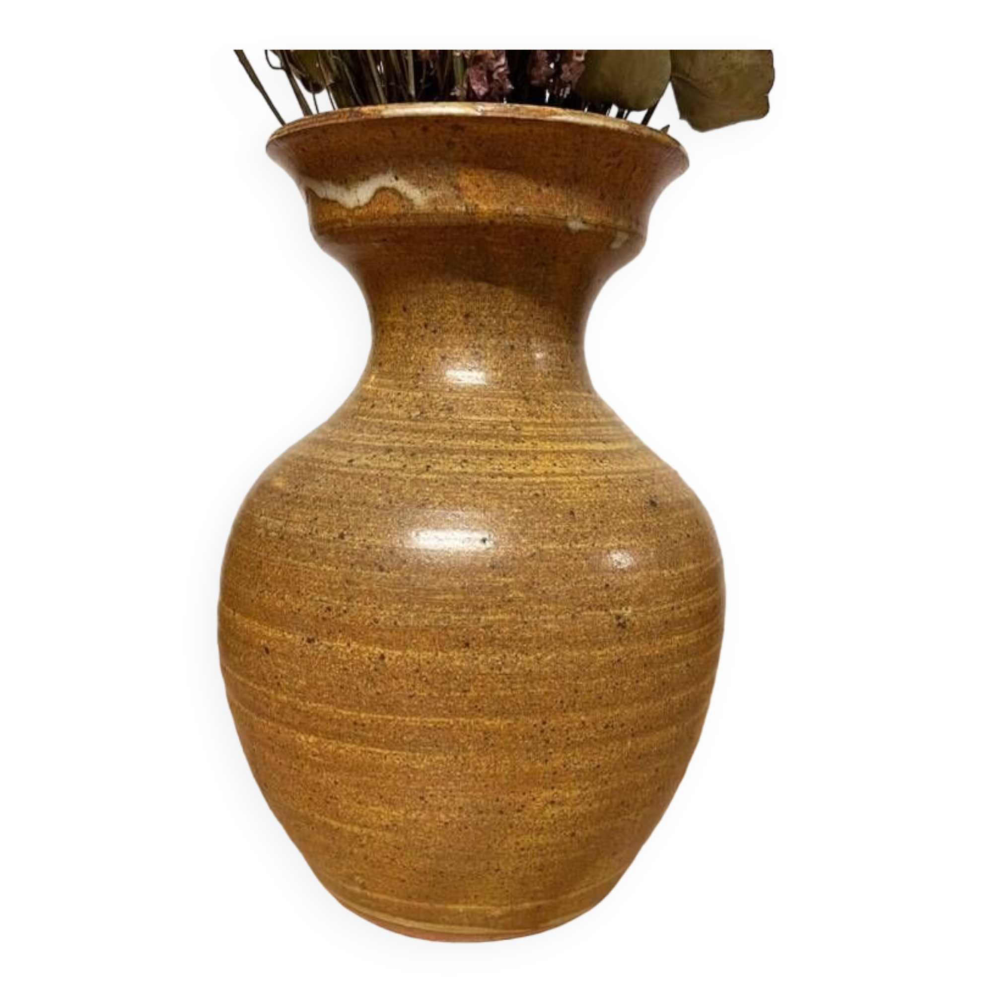 Brown ceramic vase