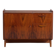 Mid-century walnut veneer sideboard with triangular handles – Czechoslovakia, circa 1960