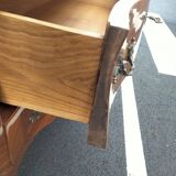 Old style chest of drawers Louis XV marquetry marble top