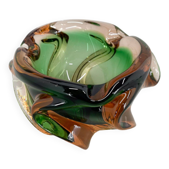 Bohemian Art Glass Bowl/Ashtray by Josef Hospodka, 1960's