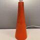 Pied de lampe de table en céramique à glaçure orange
