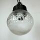 Industrial Bakelite Pendant Light with Frosted Glass, 1970s