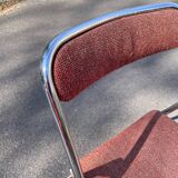 Souvignet 1970 stainless steel folding chair