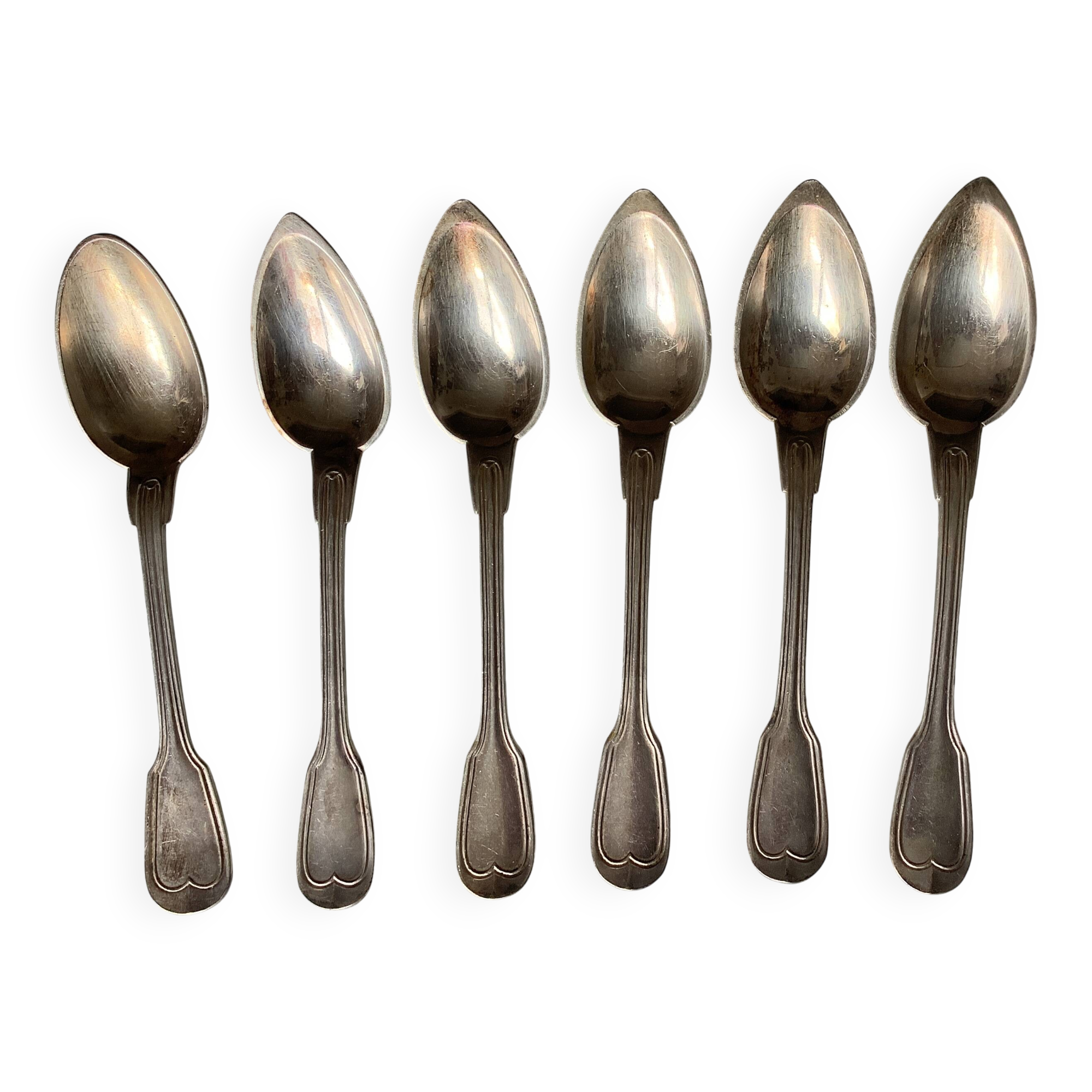 Silver-plated metal spoons