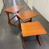 Teak nesting tables set of 3 circa 1960