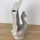 Vintage pink peacock zoomorphic vase