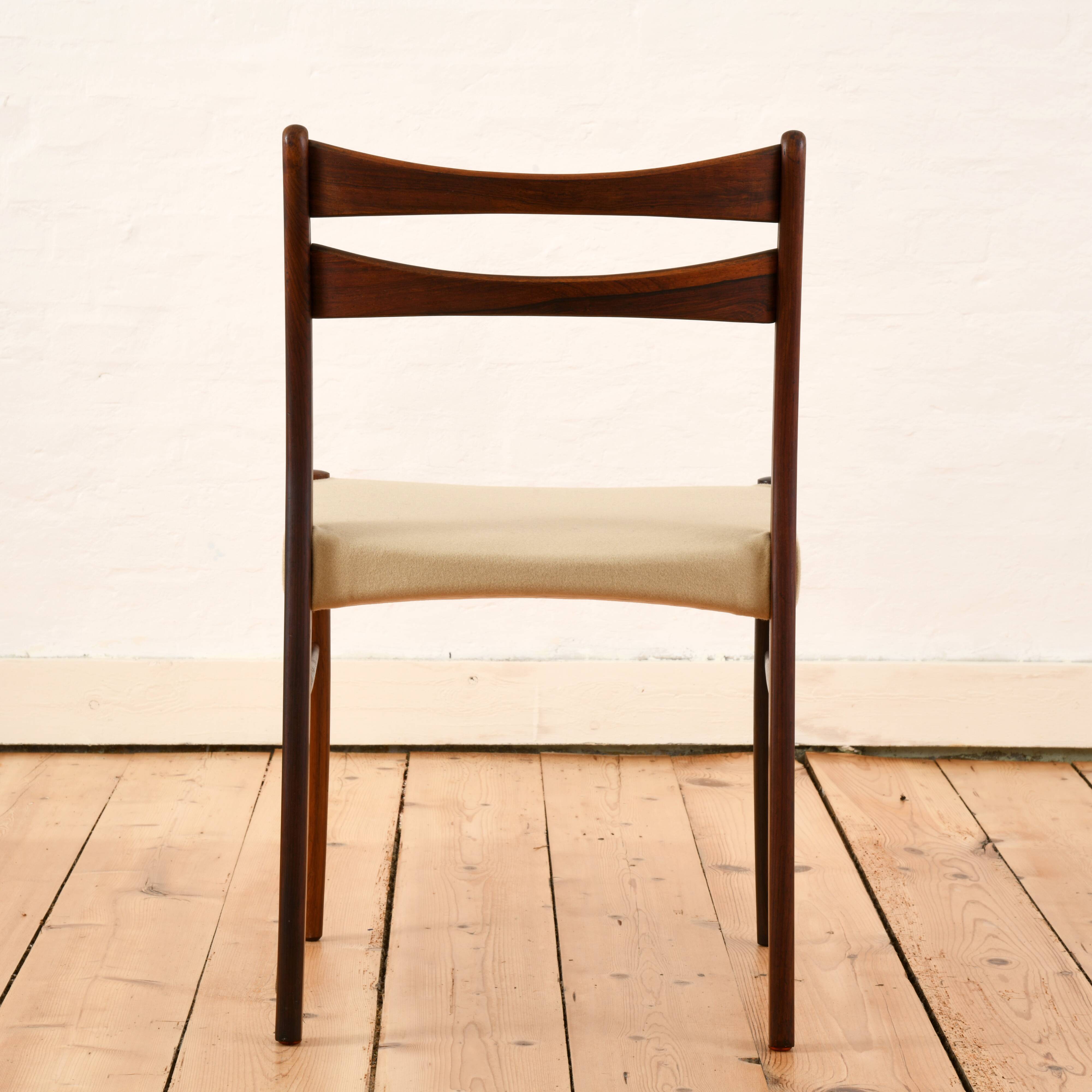 Pair of Scandinavian chairs in Rio rosewood