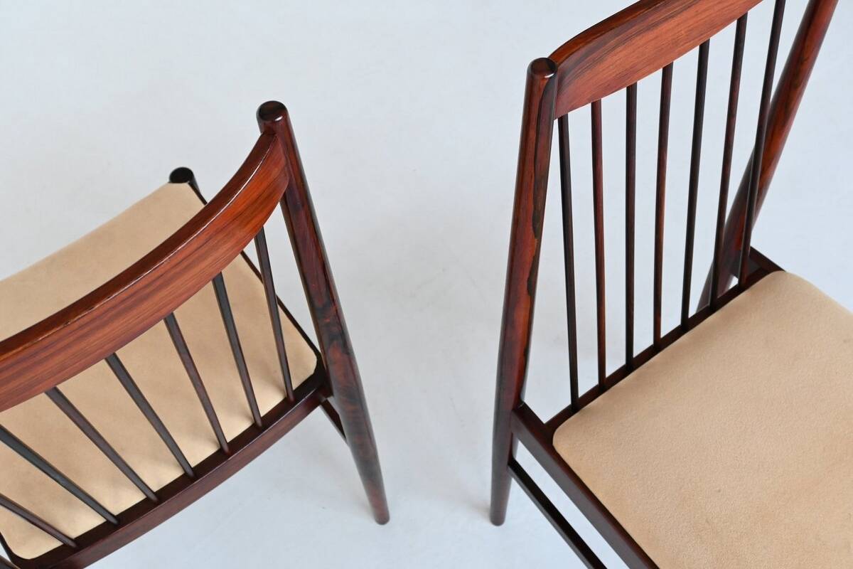 Helge Sibast set of six dining chairs in rosewood Denmark 1960