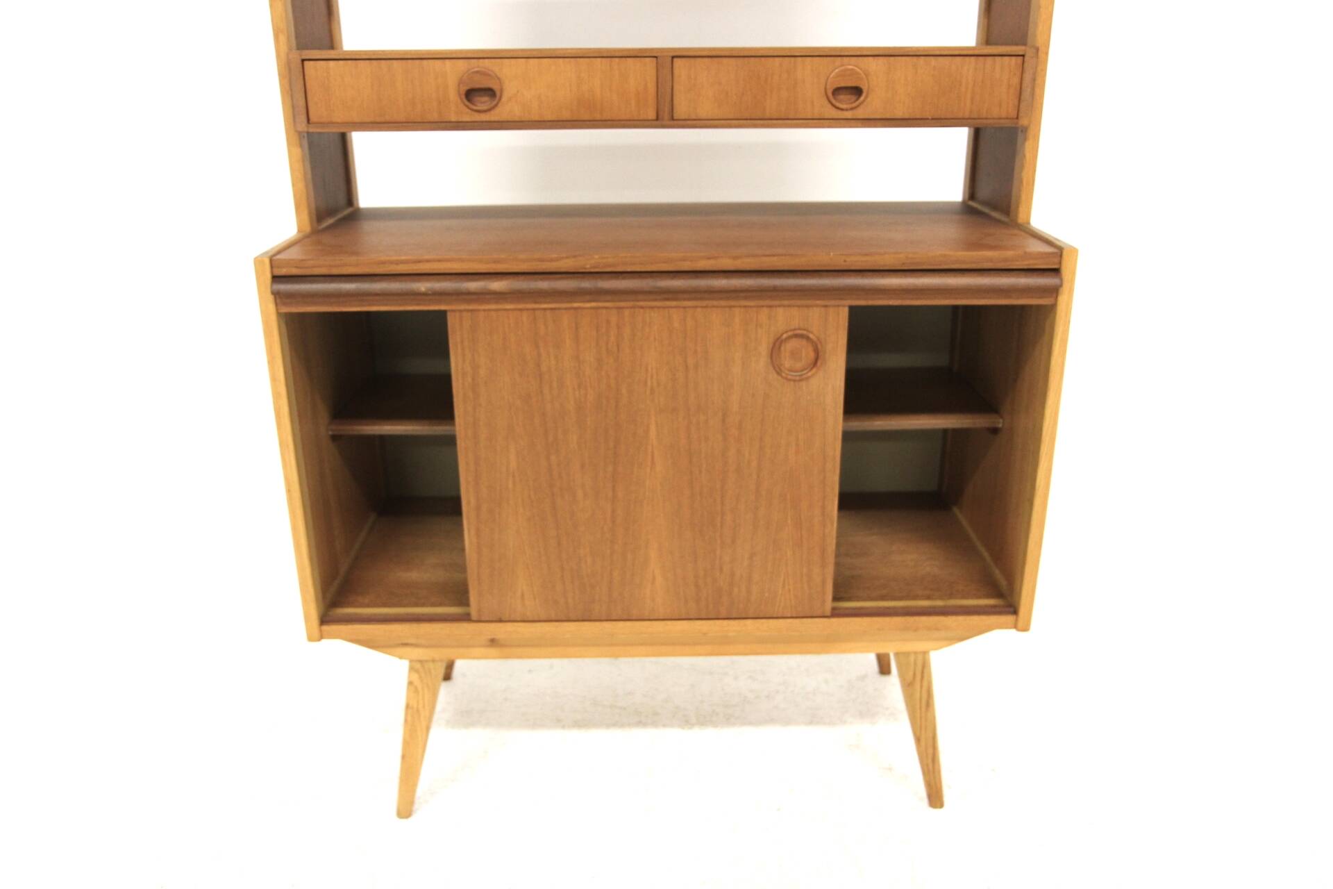 Scandinavian teak and oak chest of drawers, Sweden, 1960