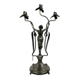 Large figurative chandelier with a femme fatale nymph.