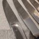 6 silver-plated metal table knives Christofle Marly 4 sharp blades