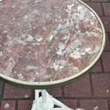 Ancienne table bistrot marbre ronde