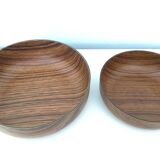 Set of 2 Celeppio wood imitation round cut