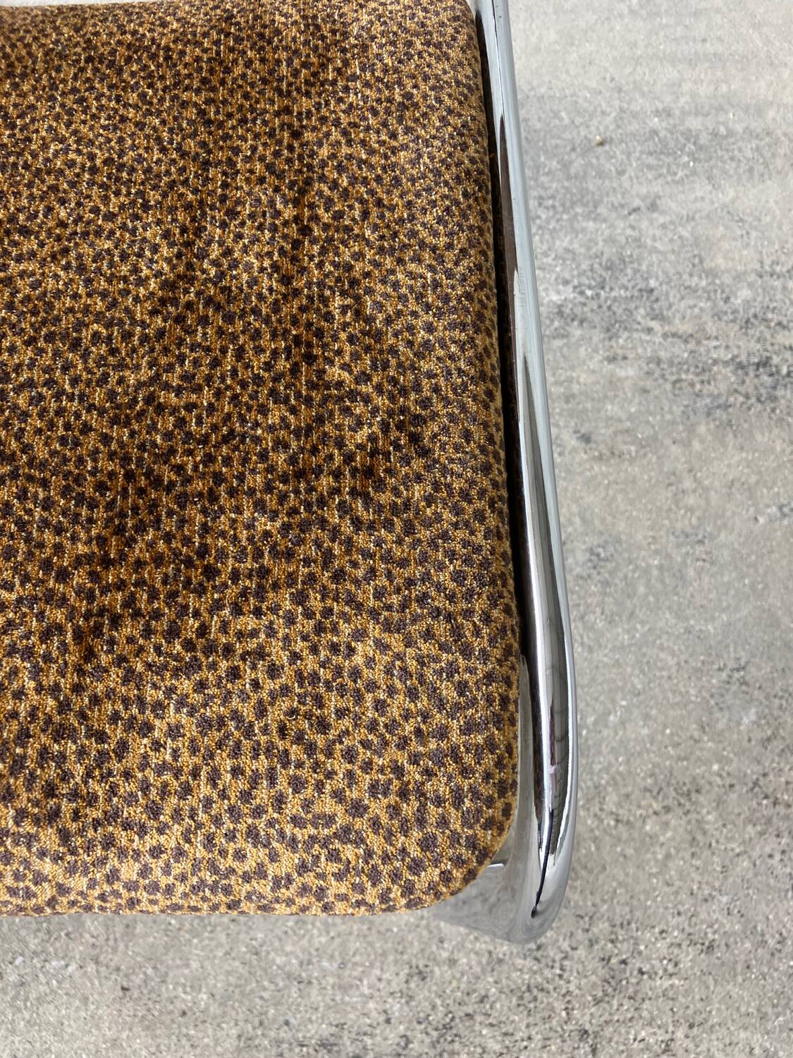Leopard chrome chair, Arrben Italy, vintage 1970s