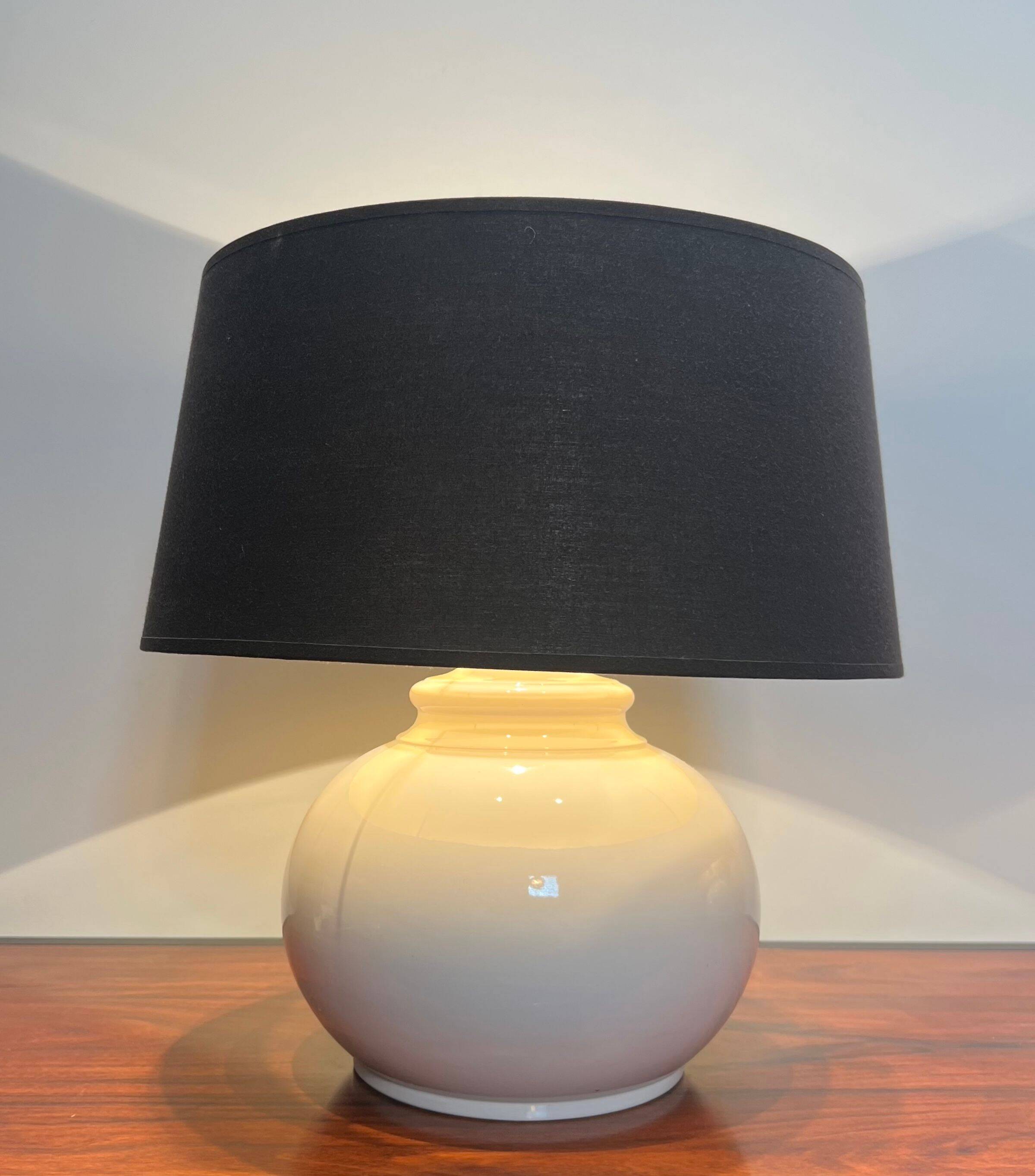 Pair of ceramic lamps