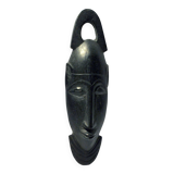 African ebony wood mask - vintage bearded head ethnic africa 22x7