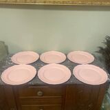 6 pink dinner plates