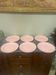 6 pink dinner plates