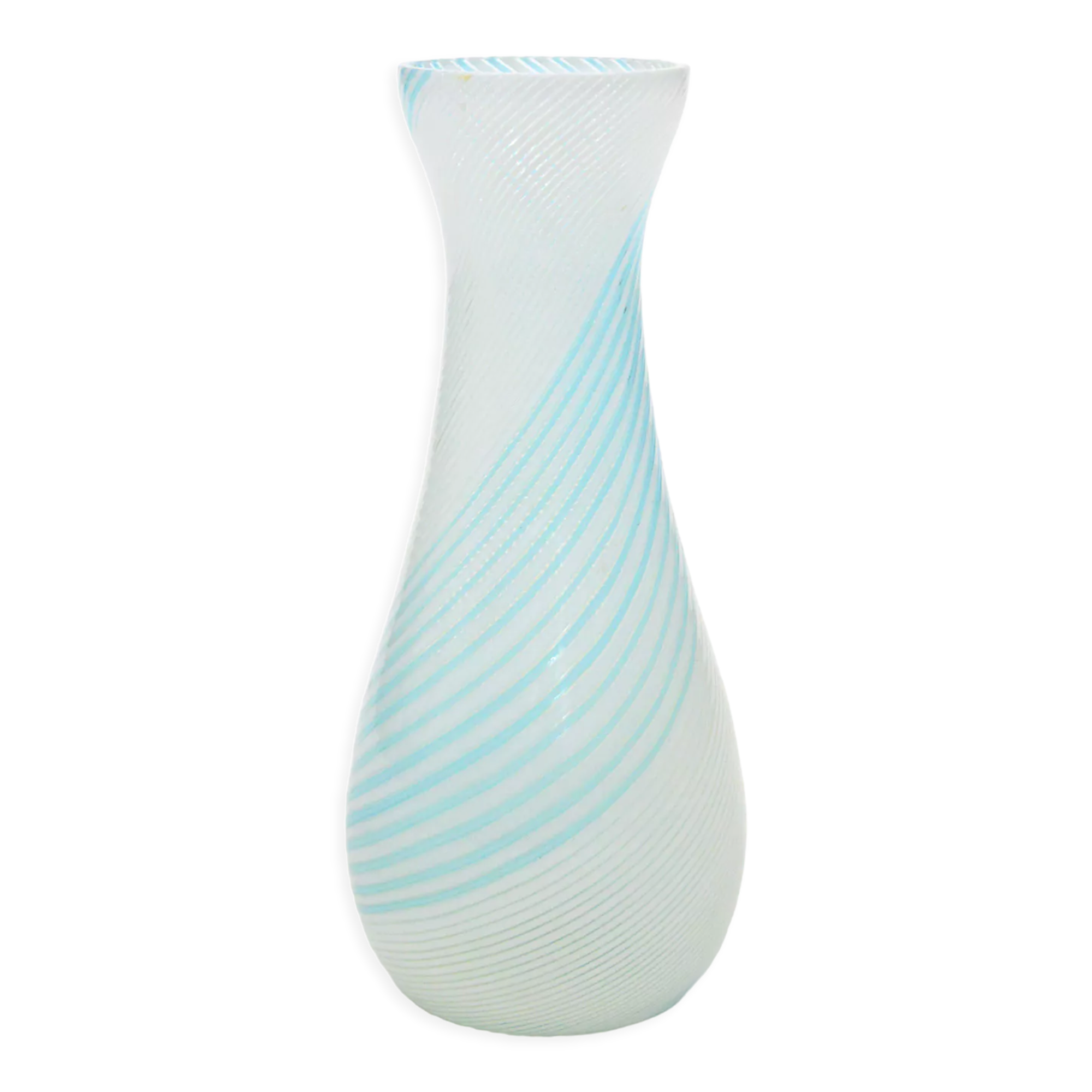 Vase en verre de Murano 'Mezza Filigrana' Par Dino Martens Pour Aureliano Toso