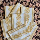Set of 11 ocher napkins