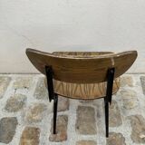 2 industrial style chairs in wood and metal