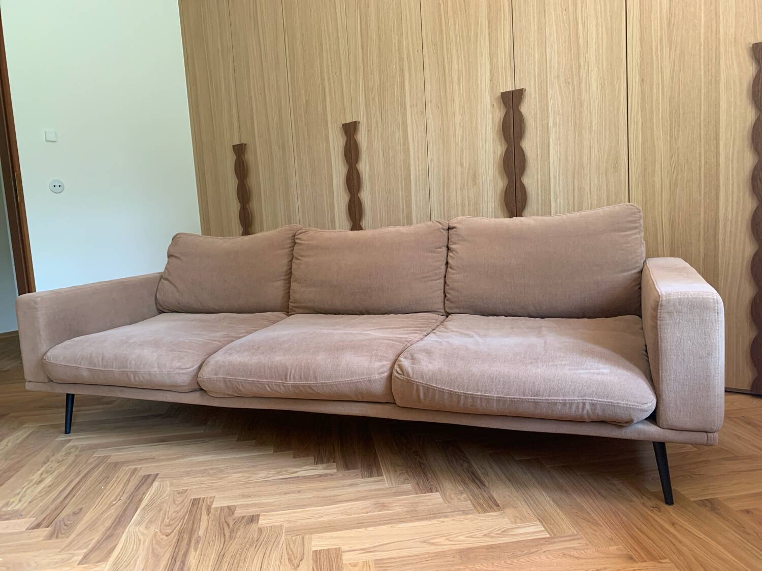 3-seater sofa BoConcept Carlton with ottoman – Vintage style from the 60s/70s