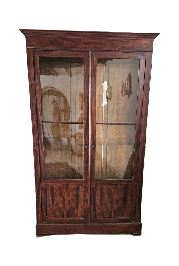 Armoire vitrine en acajou 19eme