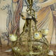 Golden metal birdcage – decorative work from the 20th century
