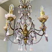 Lustre italien opaline rose