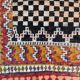 Moroccan handmade antique tribal rug 124x142 cm
