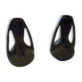 Pair of soliflora art deco vases