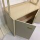 1970s Pierre Vandel Display Cabinet Shelving Cream and Brass