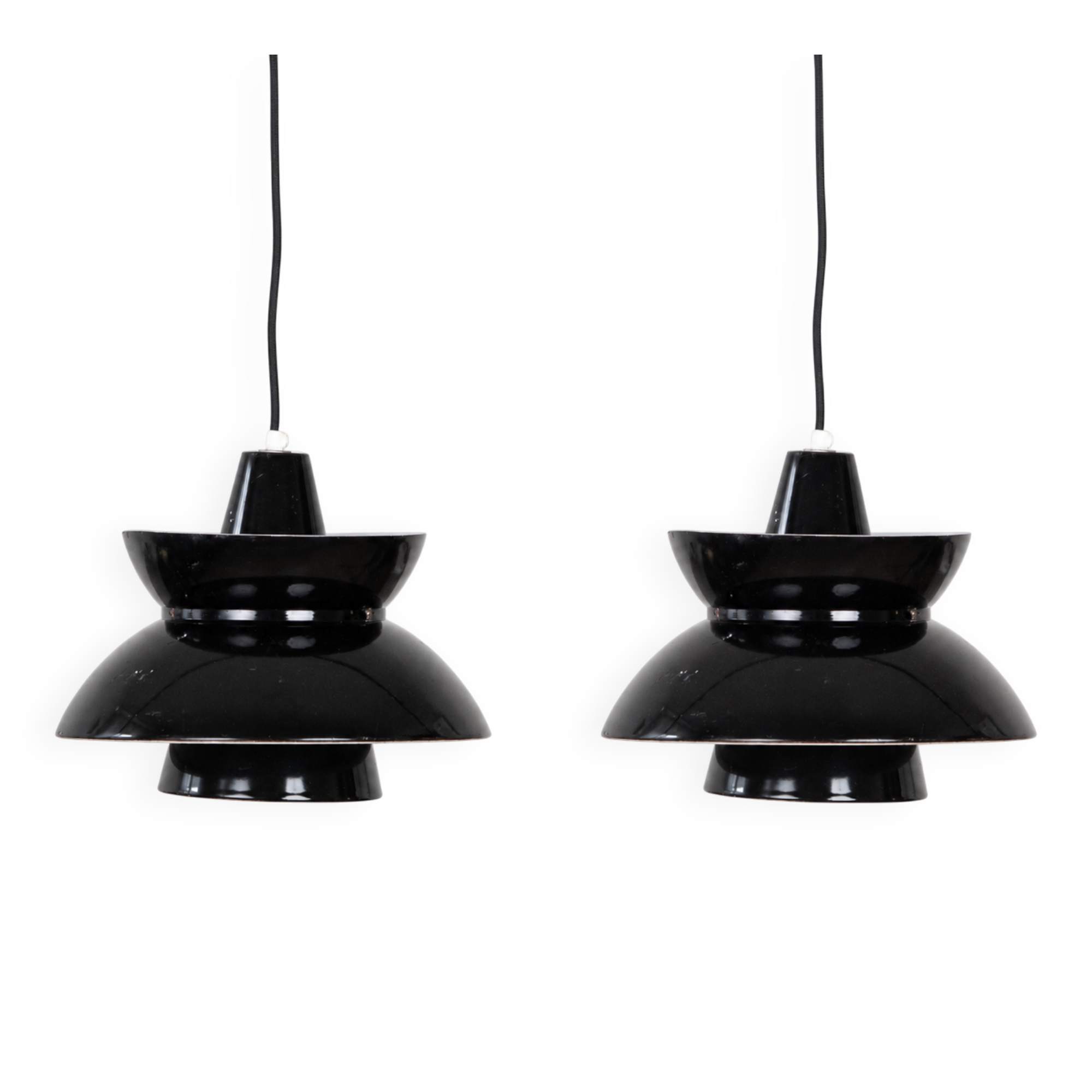 Pair of 2 Danish vintage Doo Wop lamps by Henning Klok, Louis Poulsen, 1950