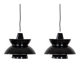 Pair of 2 Danish vintage Doo Wop lamps by Henning Klok, Louis Poulsen, 1950