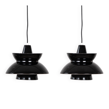 Pair of 2 Danish vintage Doo Wop lamps by Henning Klok, Louis Poulsen, 1950