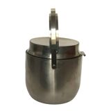Vintage Alessi ice bucket with mechanical lid designed by Anselmo Vita