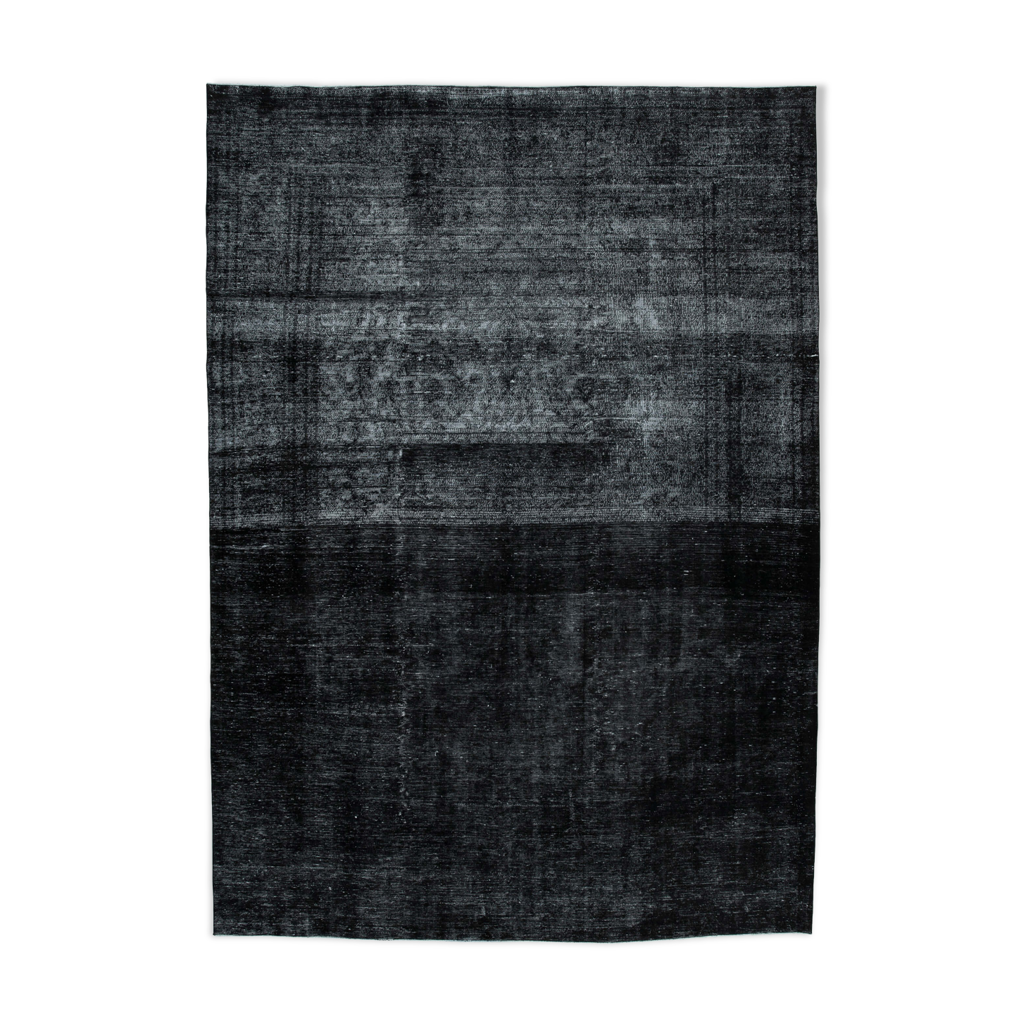 Hand-knotted persian overdyed 289 cm x 402 cm black wool carpet