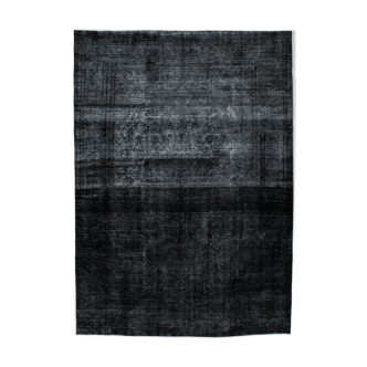 Hand-knotted persian overdyed 289 cm x 402 cm black wool carpet