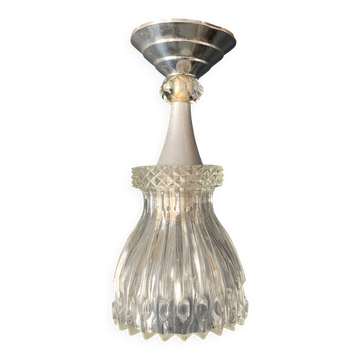 Cut glass and metal ceiling light, 1960s, Germany