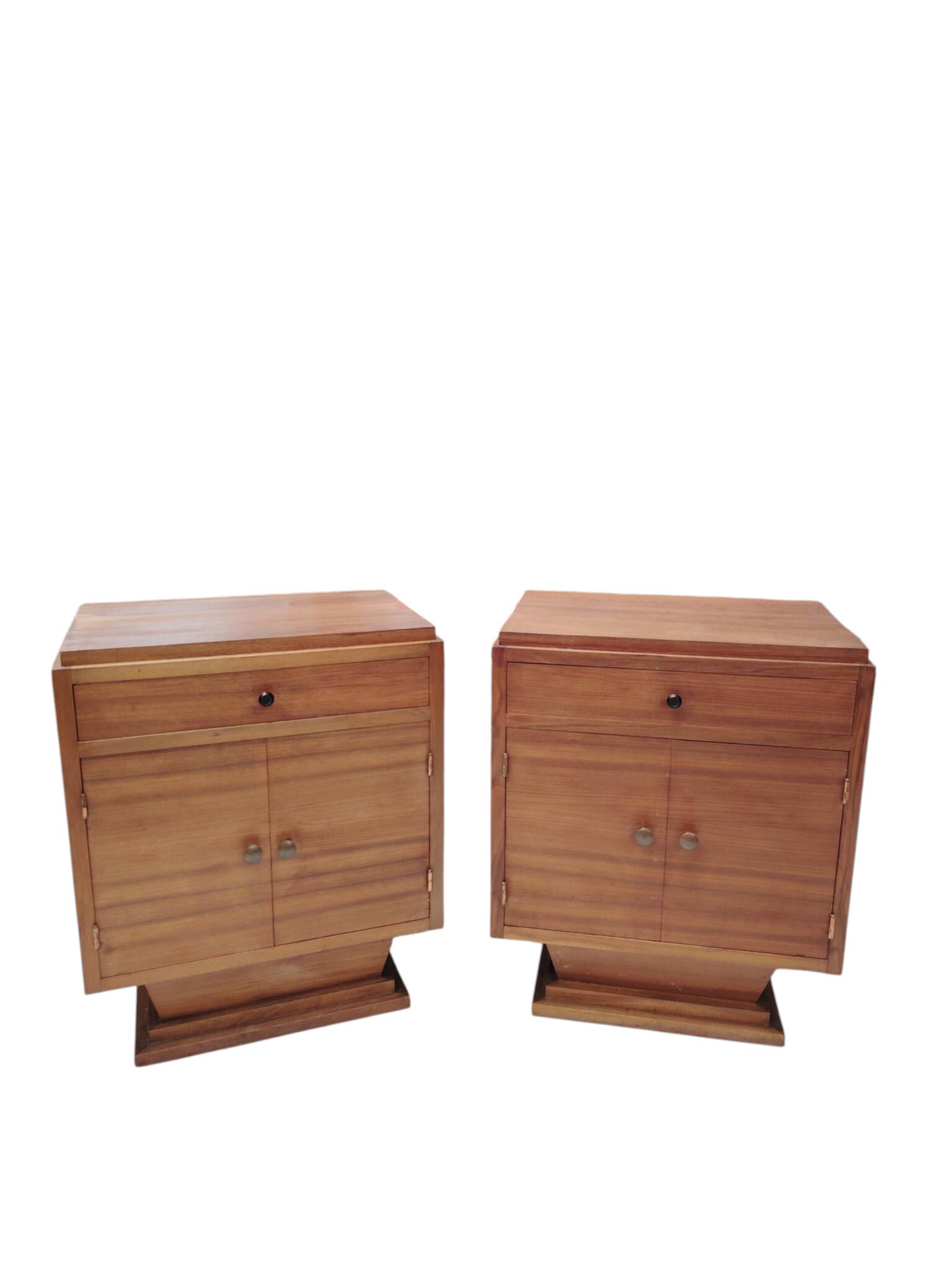 Art Deco bedside tables with steps - 1930s