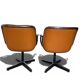 Pair of Knoll Pollock Armchairs - Vintage Camel Leather